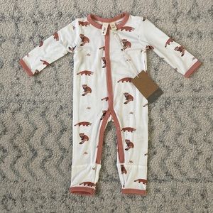 NWT Kyte Baby Red Panda snap romper (3-6 months)